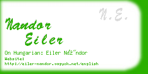 nandor eiler business card